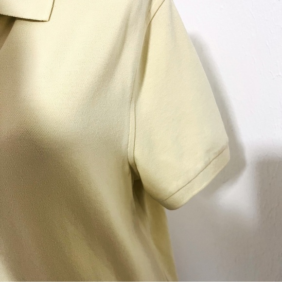 J Crew Factory Men’s Polo Shirt Medium Flex Pique Yellow Cotton Split Hem EUC - Picture 4 of 9